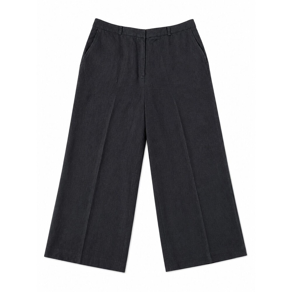 Women's Vintage Talbot's Petites Irish Linen Minimalist Cropped Pants Size 12P